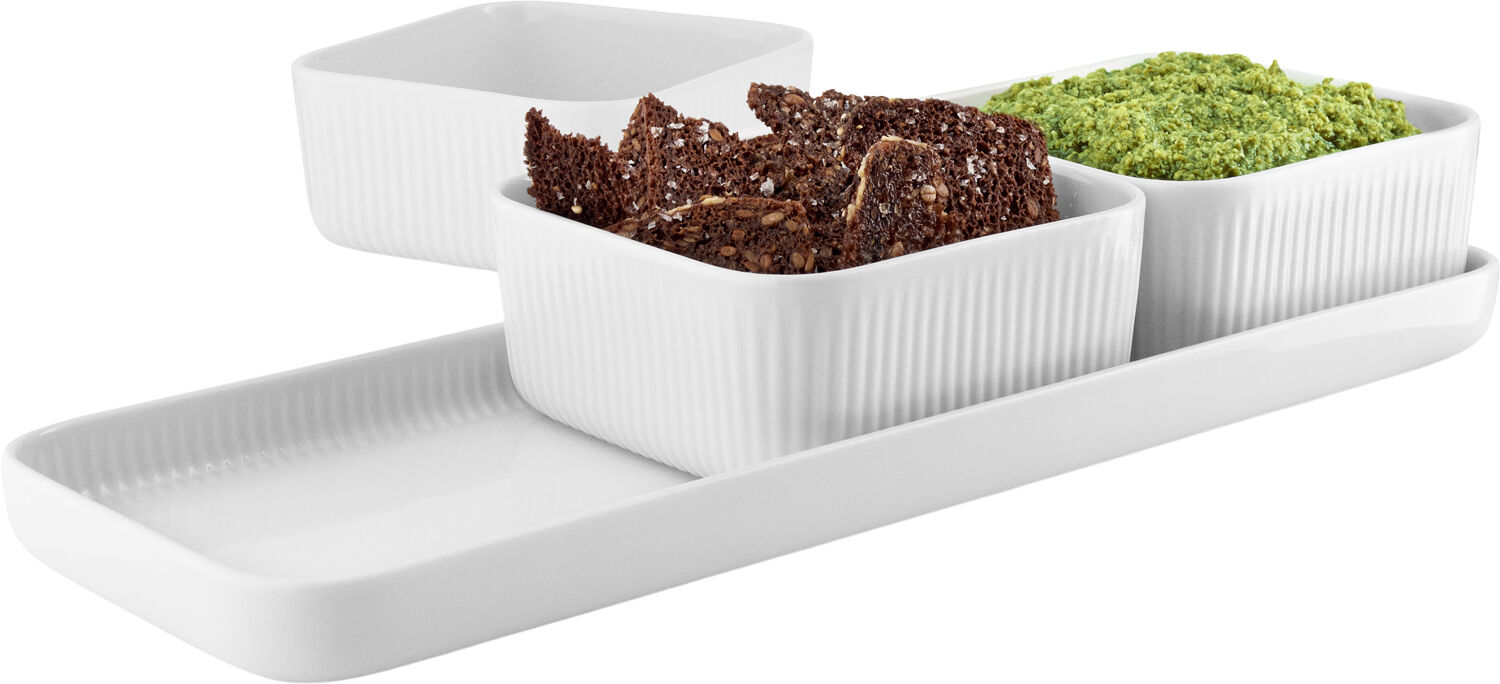 Tapas-s&aelig;t m/fad & 3 sk&aring;le Nova