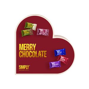 Simply&reg; JULEHJERTE&AElig;SKE M chokolade&aelig;ske (200g)