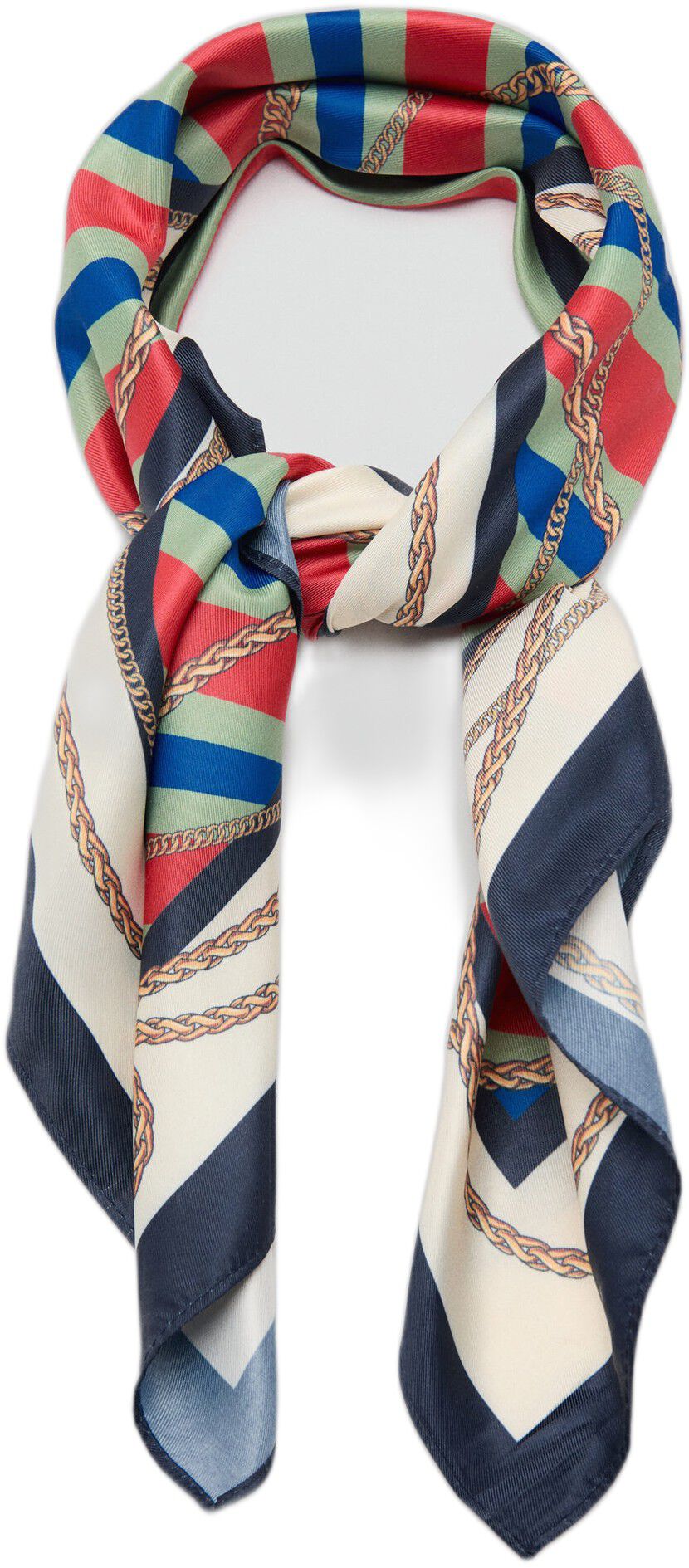 Chain-print scarf