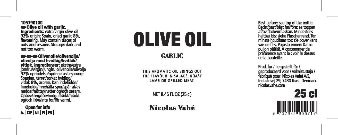 Olivenolie 99,5% med hvidl&oslash;g, 25 cl.