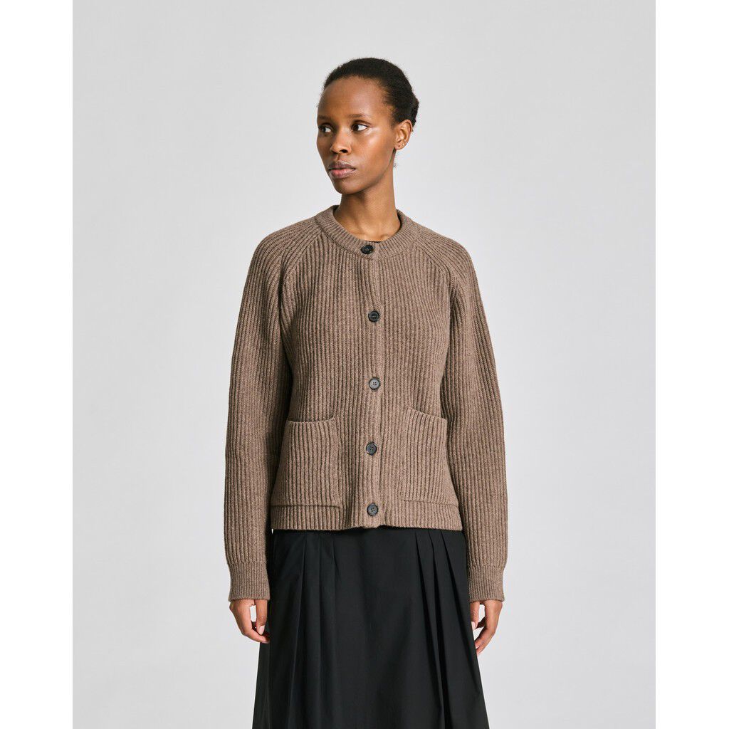 Augusta L/S Cardigan Lambswool Knit