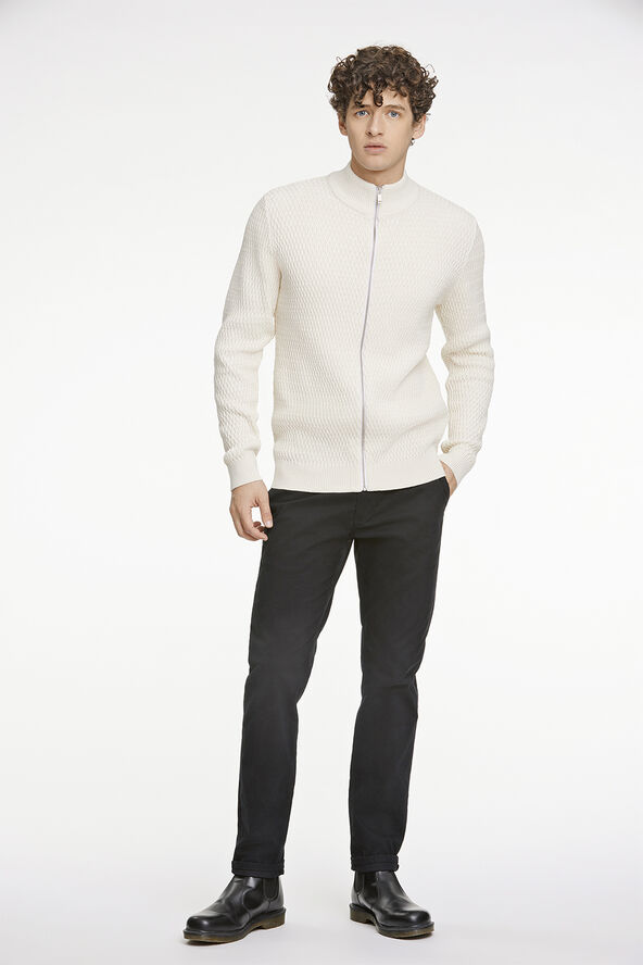 Zip through structure cardigan