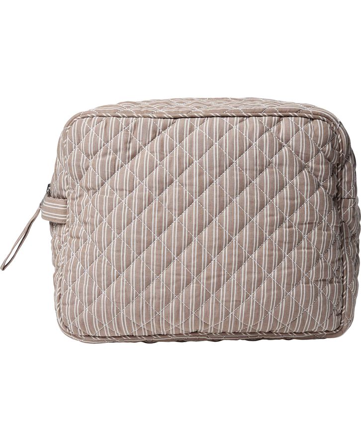Moira 2 G toilettaske Beige / White Double Stripe