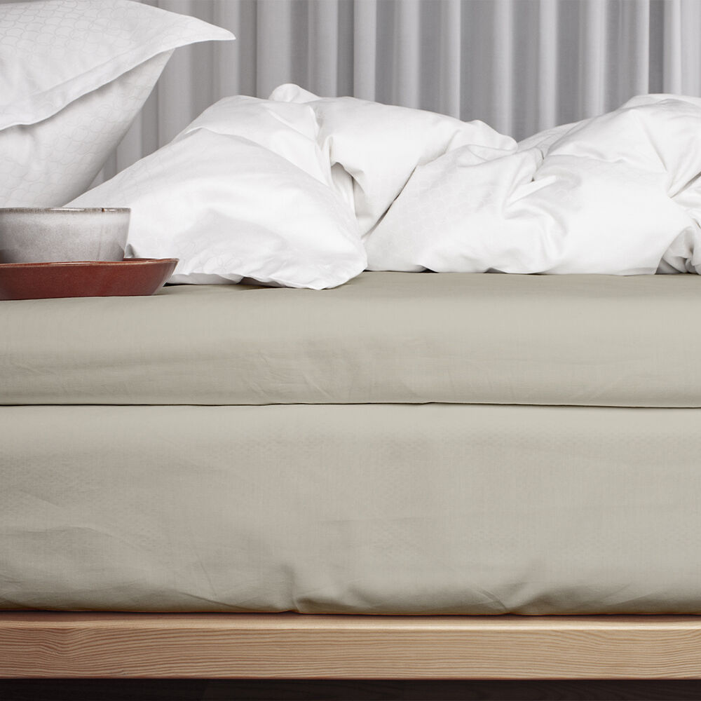 &Oslash;kologisk kuvertlagen, percale - GOTS, sand