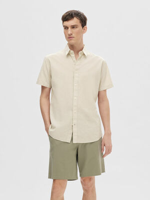SLHREG-NEW LINEN SHIRT SS NOOS