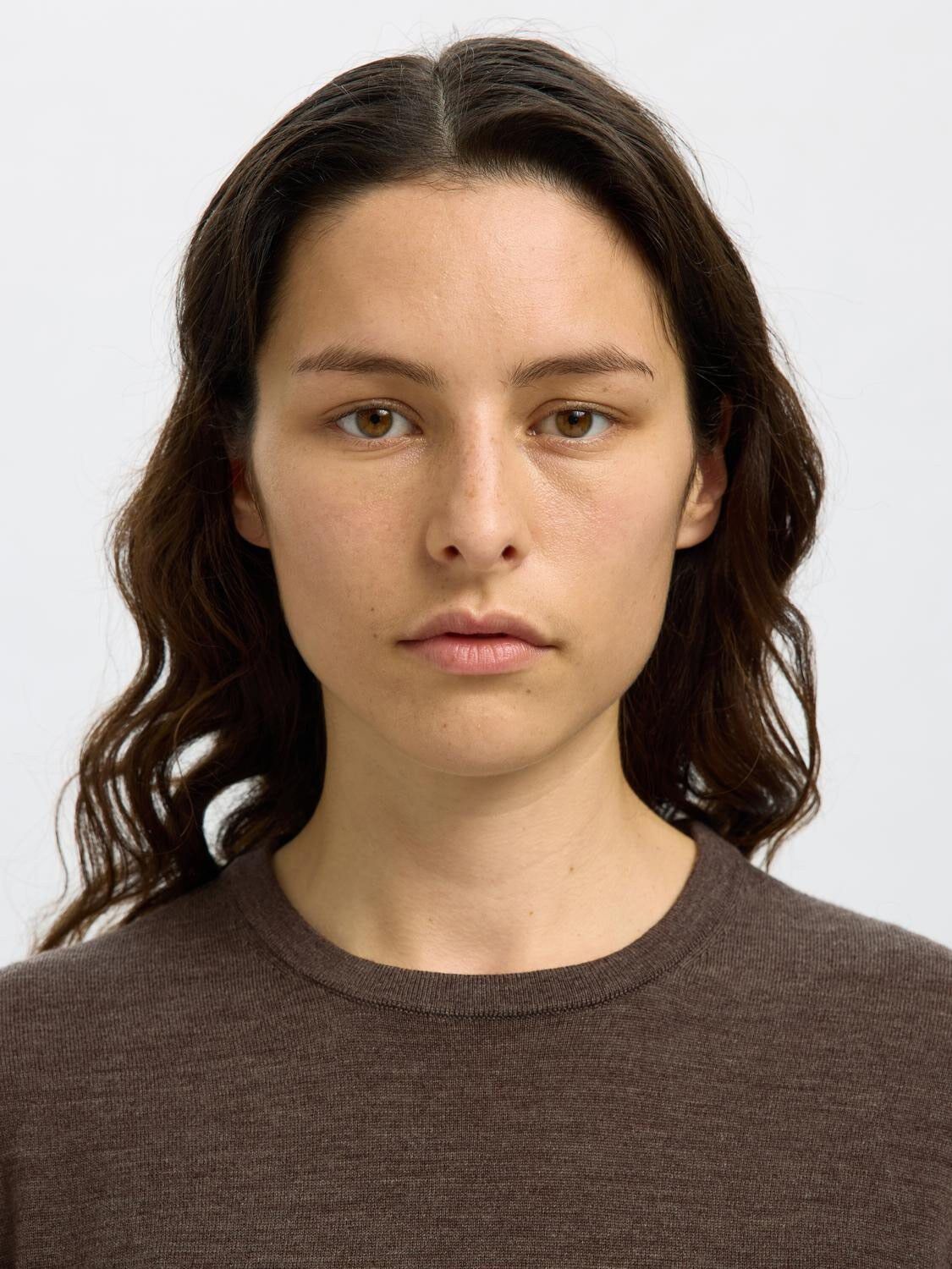 Slfthea Ls Knit Merino O-hals Noos