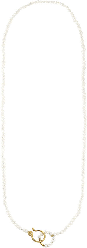 ROW | PEARL NECKLACE | GOLD PLATED-42,5 cm
