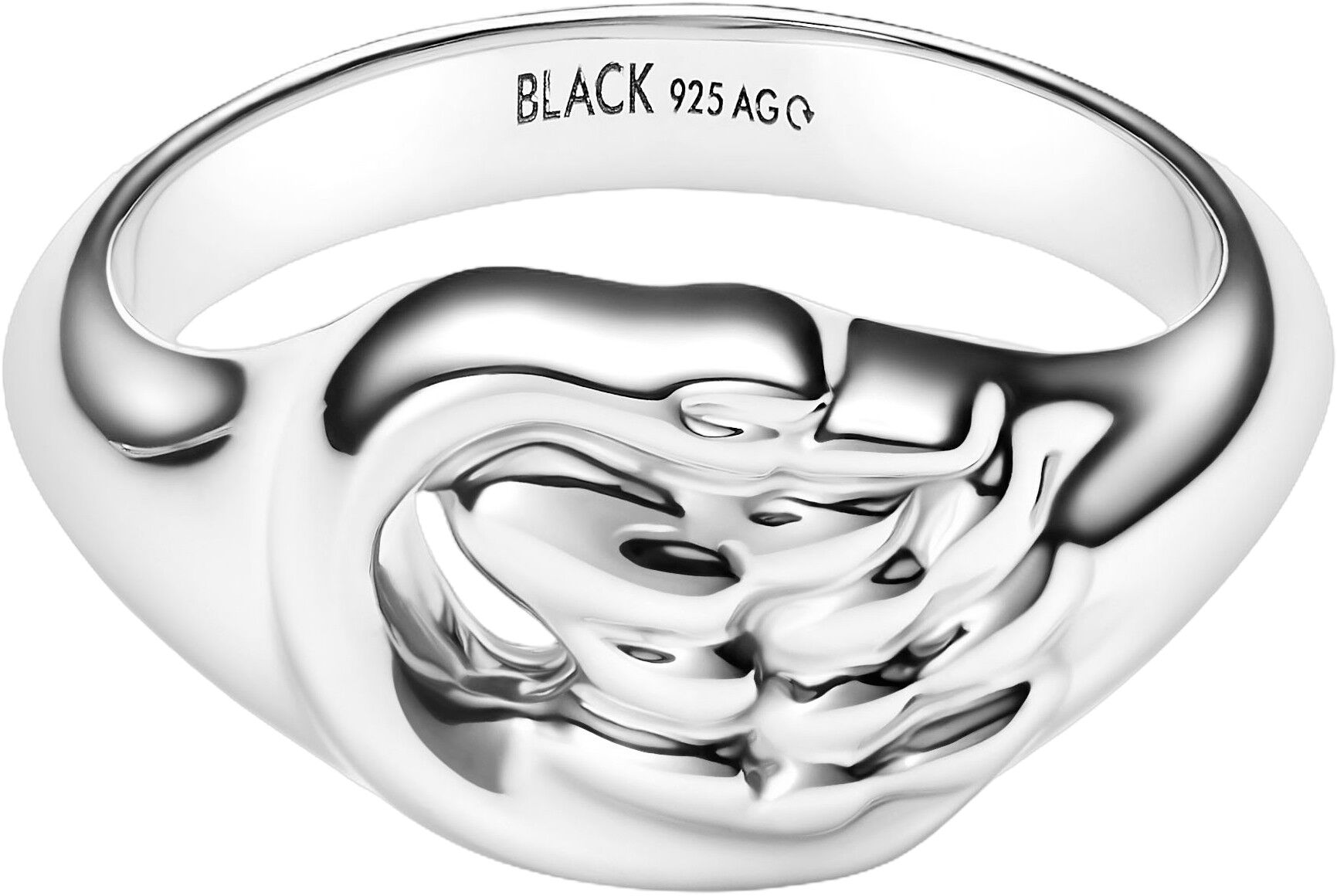Swan Mini Signet Ring Silver