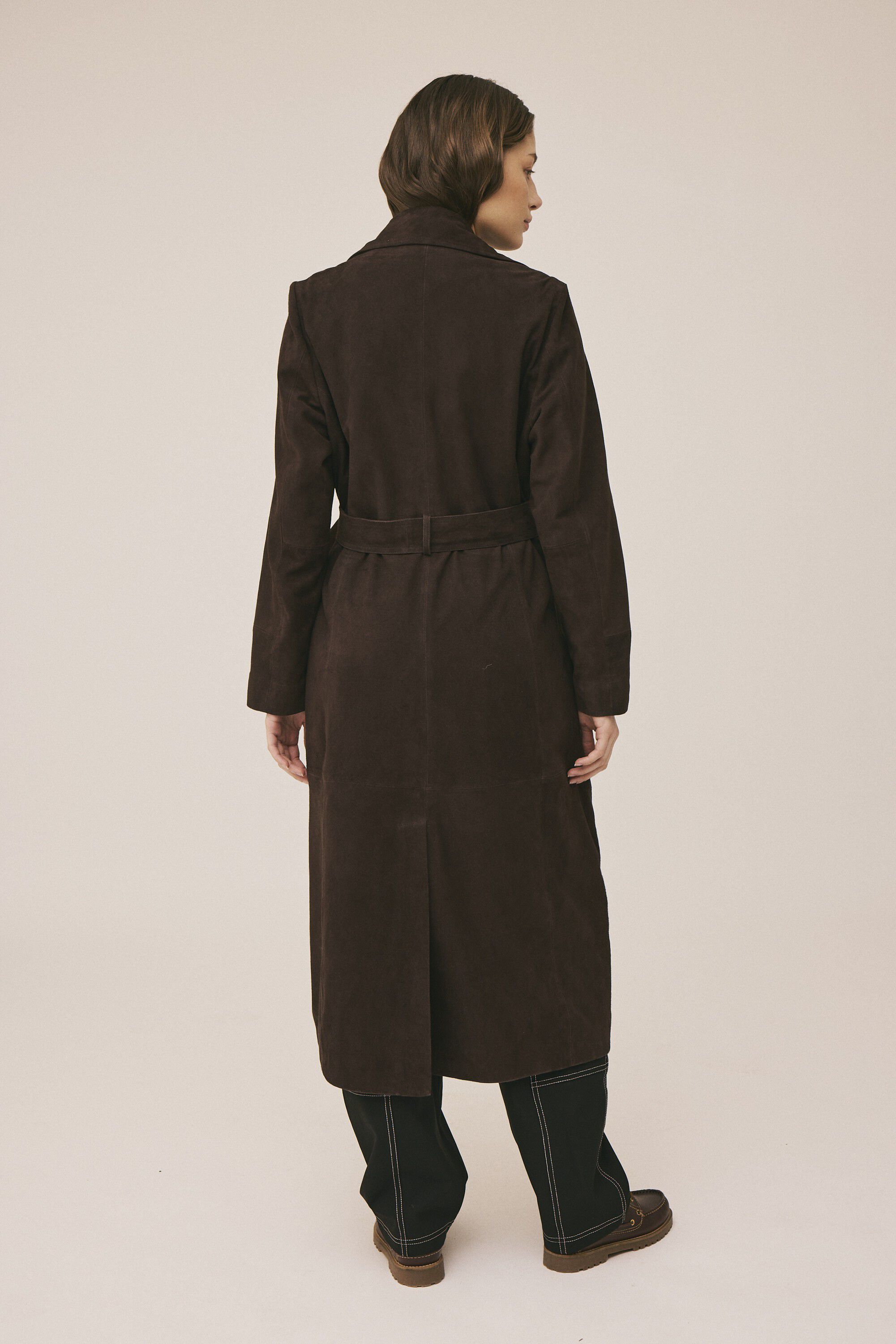 Esi 8 Trench coat - 100% Lamb suede LWG