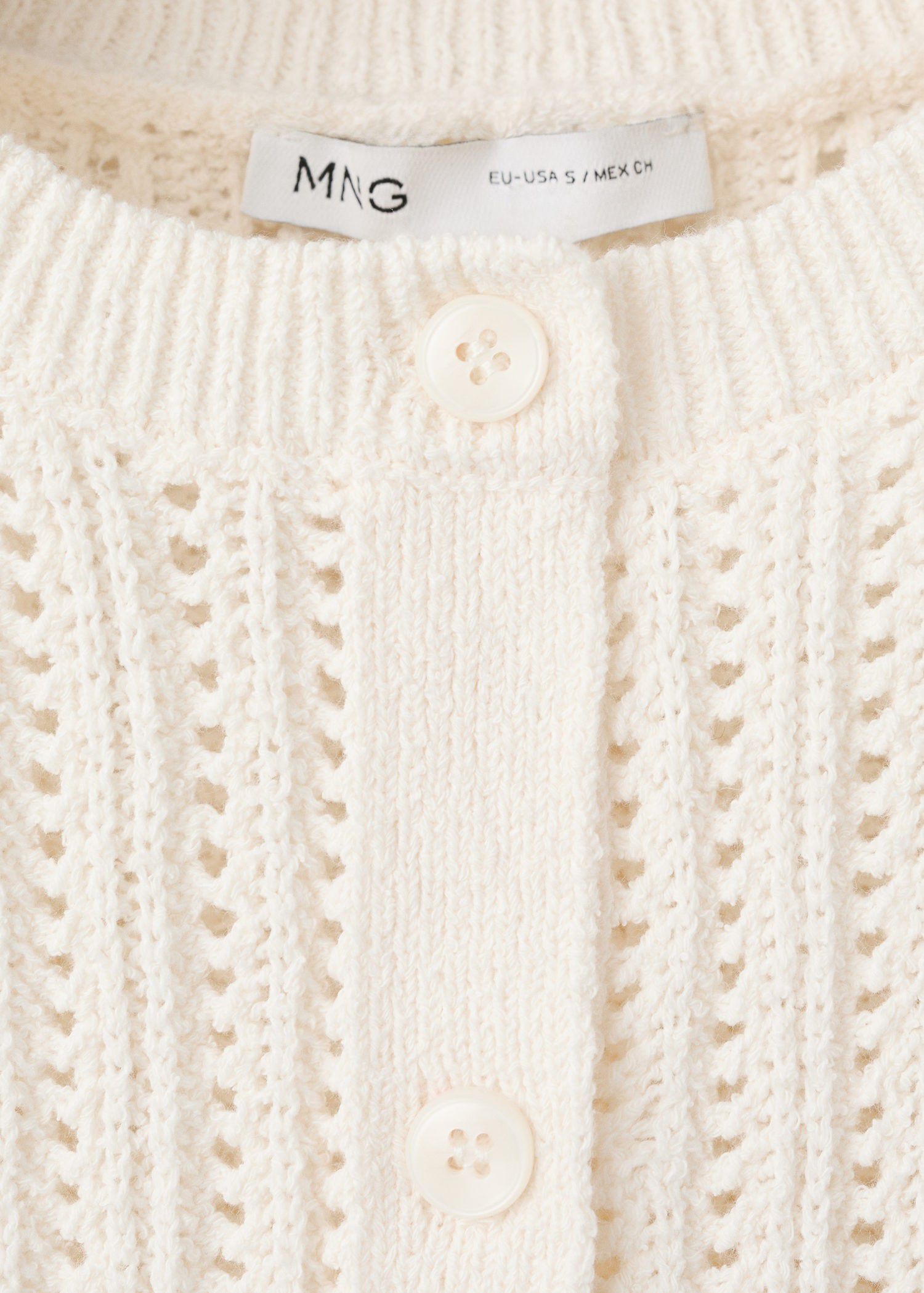 Openwork knit cardigan