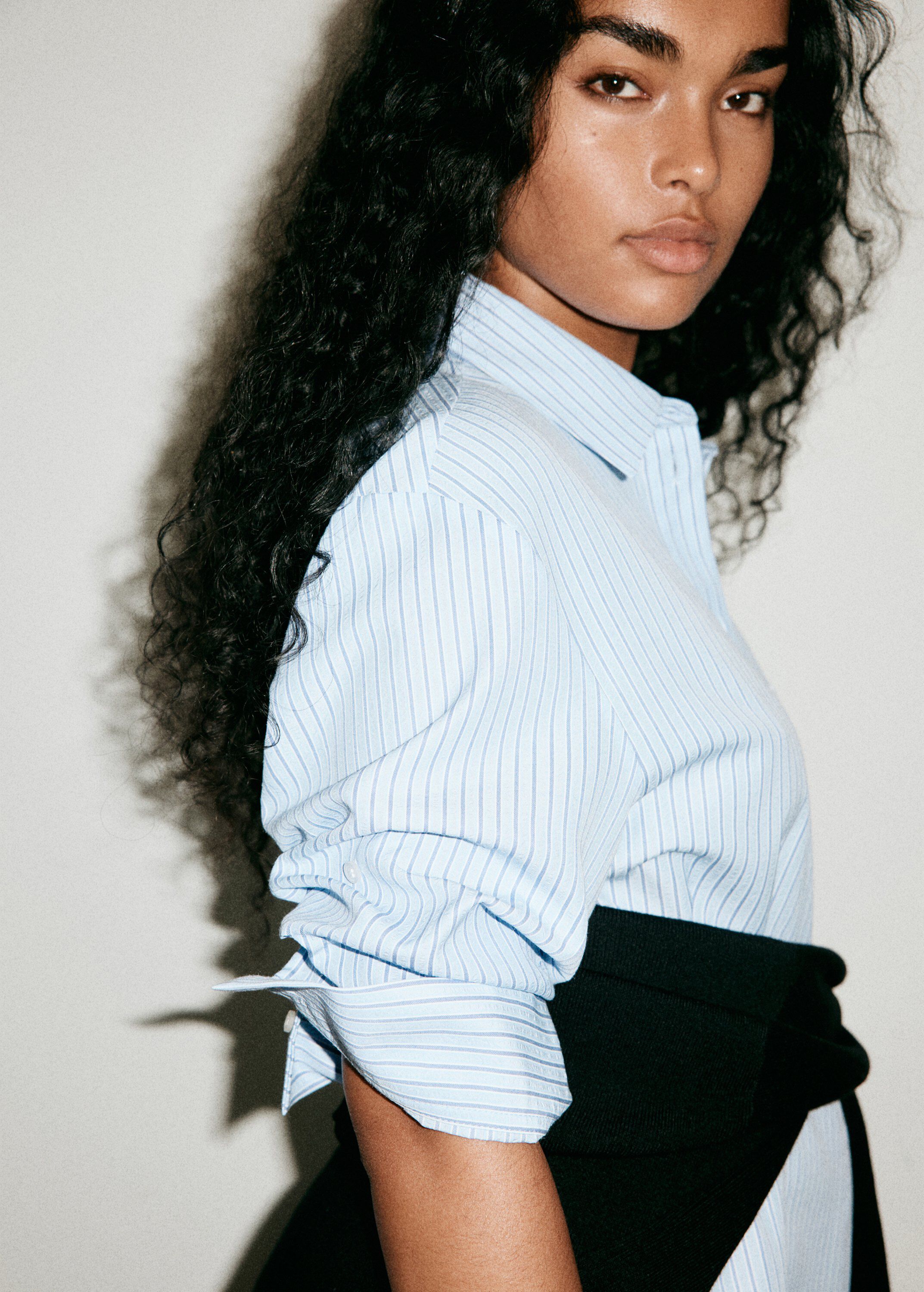 Striped straight shirt