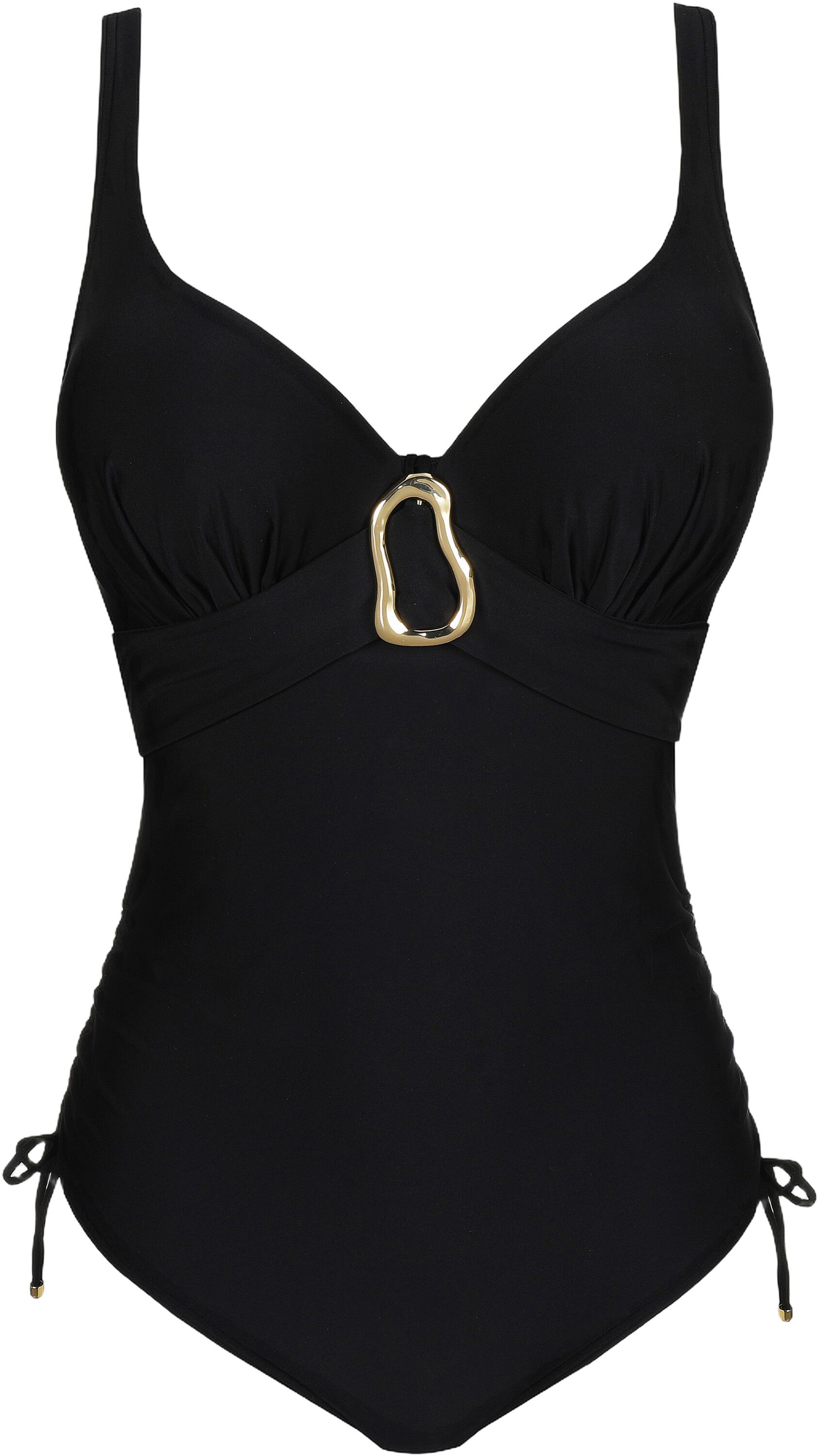 Uvita badedragt med dyb udsk&aelig;ring