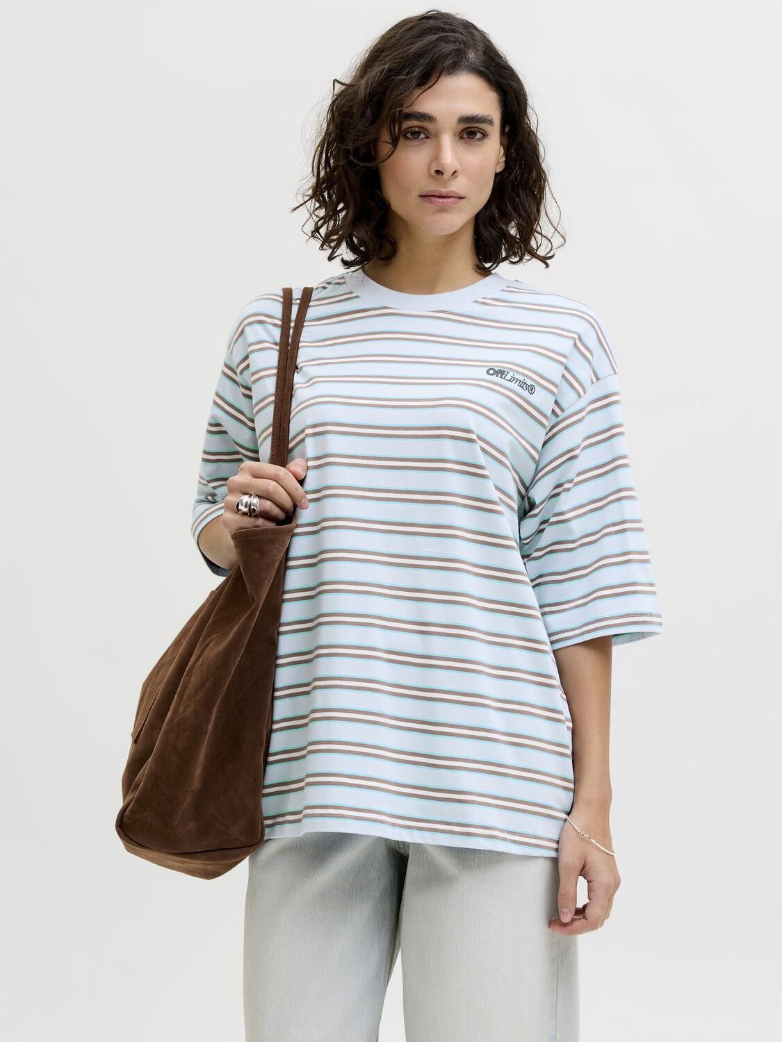 JXRHEA LOOSE SS STRIPE TEE JRS