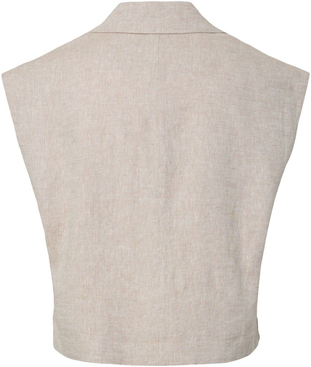 YASUSUMA SHORT LINEN BLEND WAISTCOA