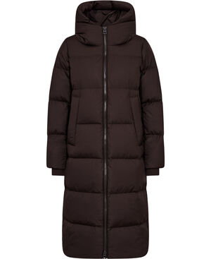 Coat, down filled, with hood, backp