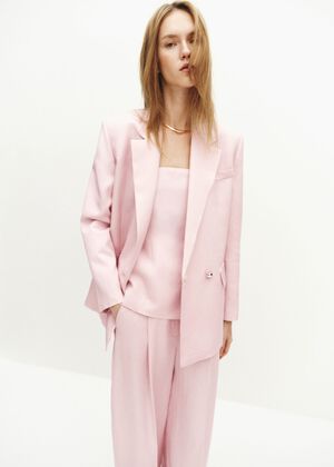Linen-blend double-breasted suit ja