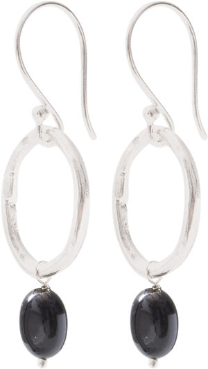 Graceful Black Onyx SP Earrings