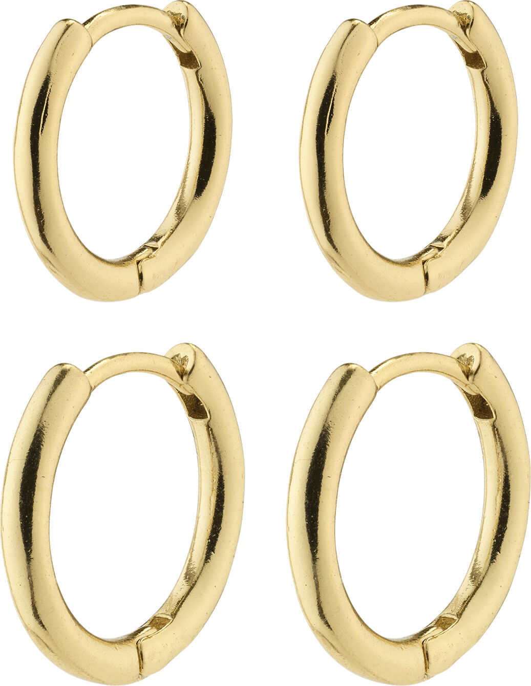 LEAF 2-in-1 set huggie hoops gold-plated