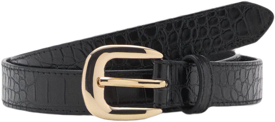 Croco leather-effect belt