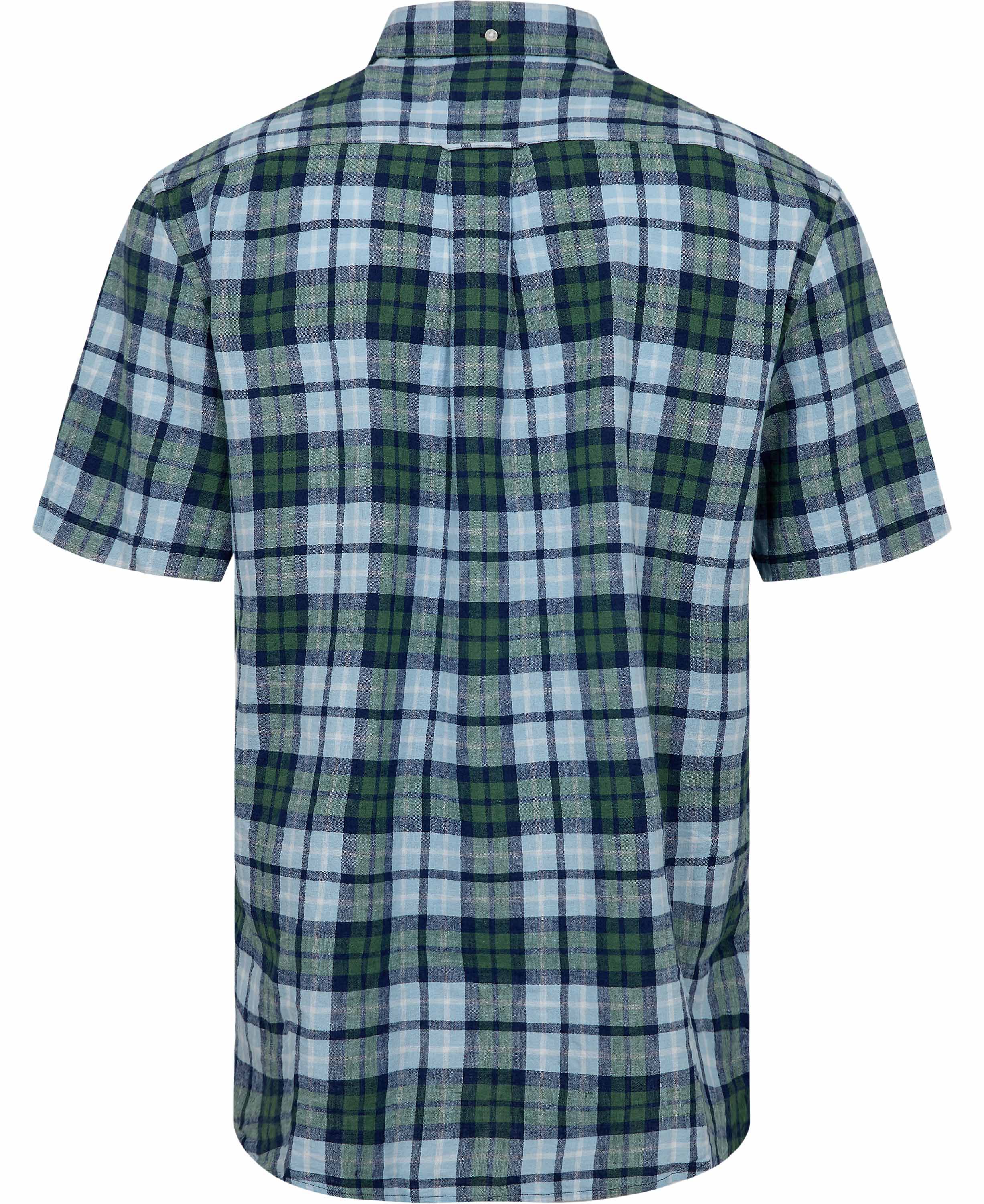 REG COTTON LINEN CHECK SS SHIRT