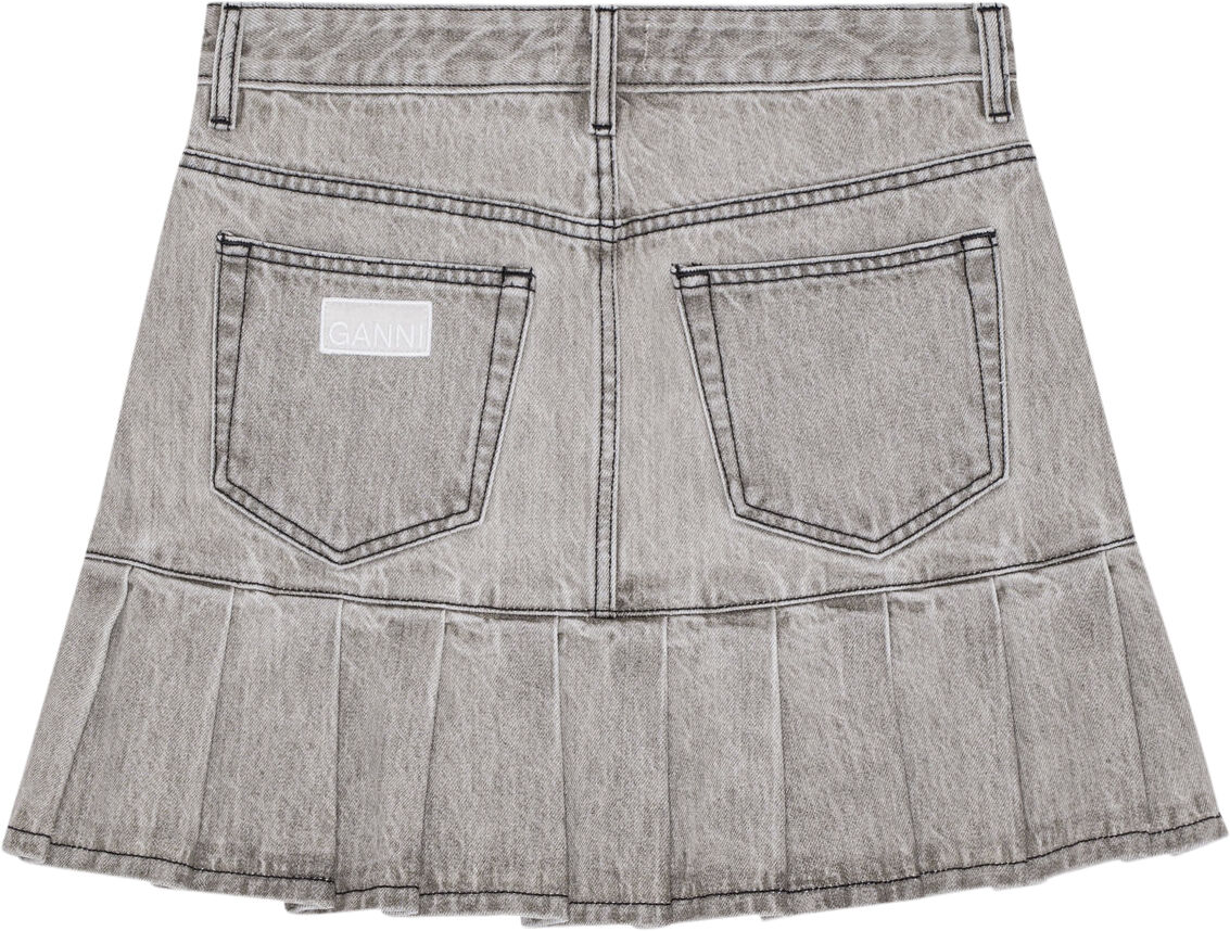 Future Denim Pleated Mini Skirt