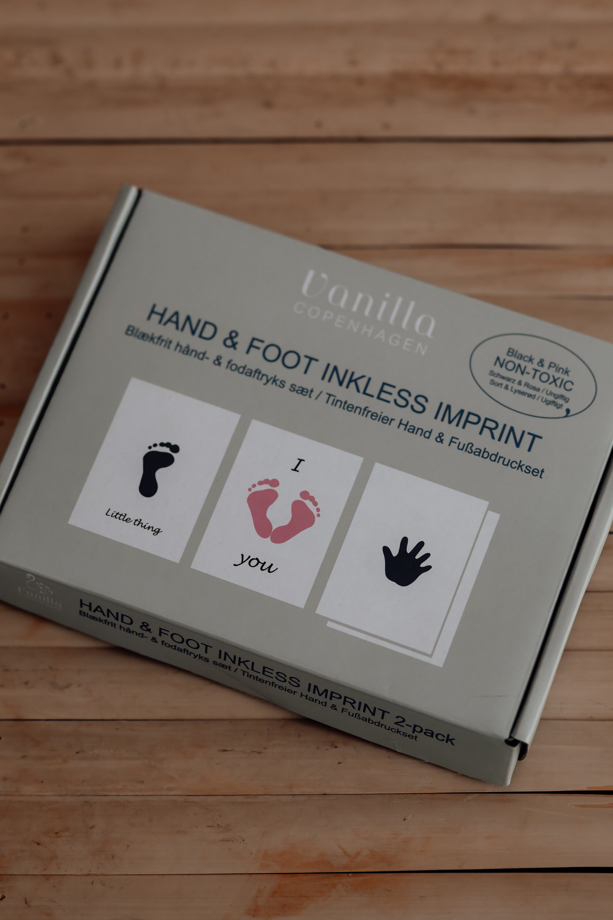 H&aring;nd og fodaftryk - Stempels&aelig;t 2-pak