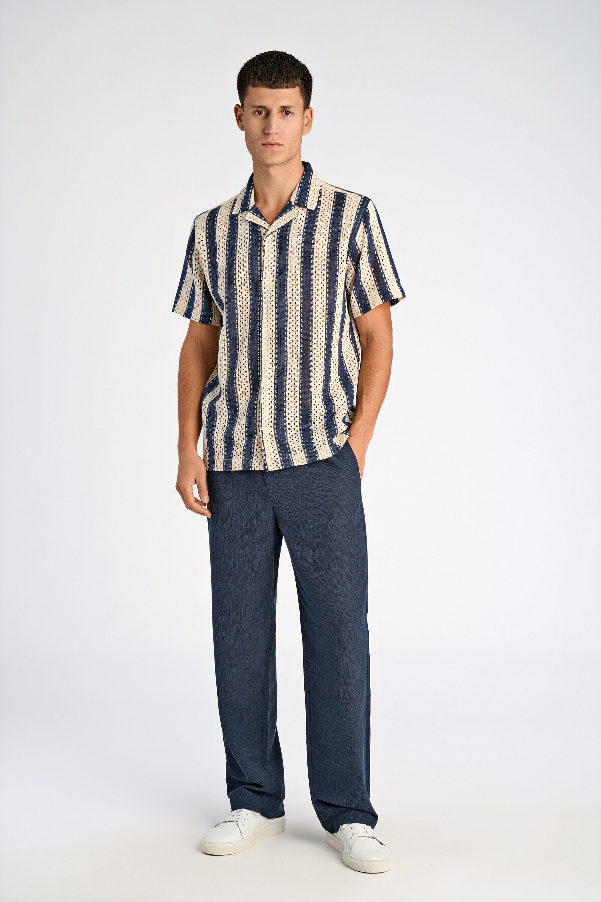 Bold striped resort shirt S/S