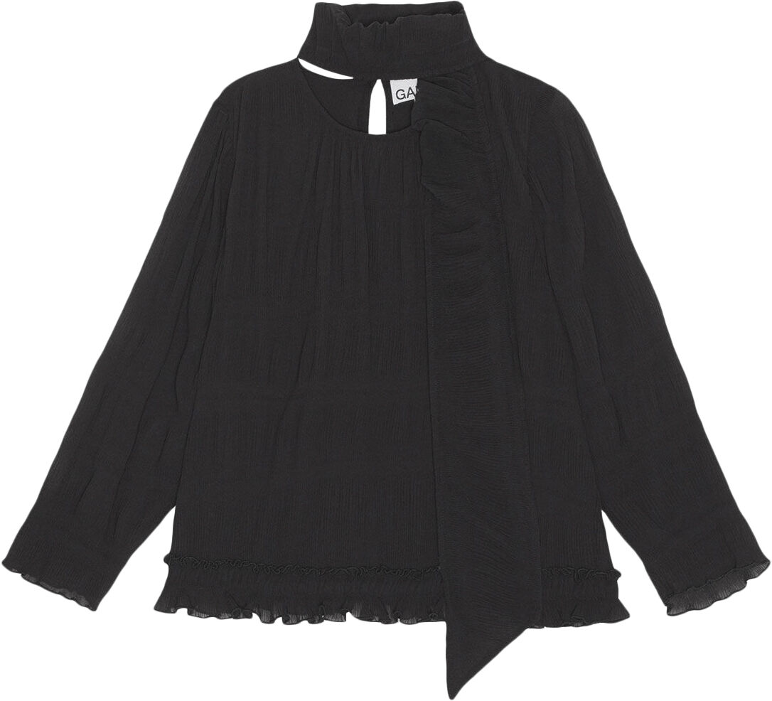Pleated Georgette Scarf Blouse