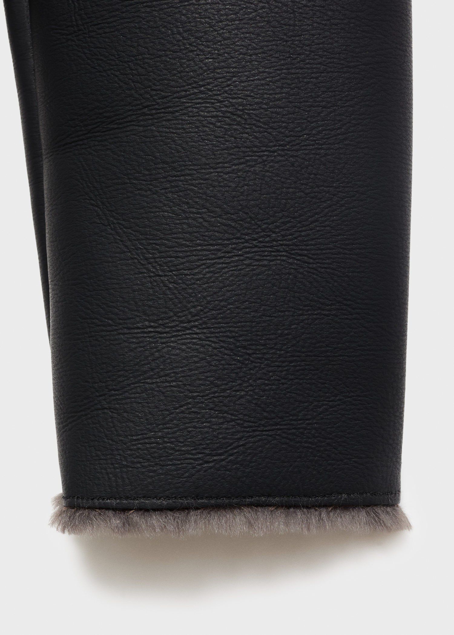 Fur-effect biker jacket