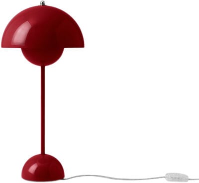 Flowerpot Table Lamp VP3, Vermilion Red