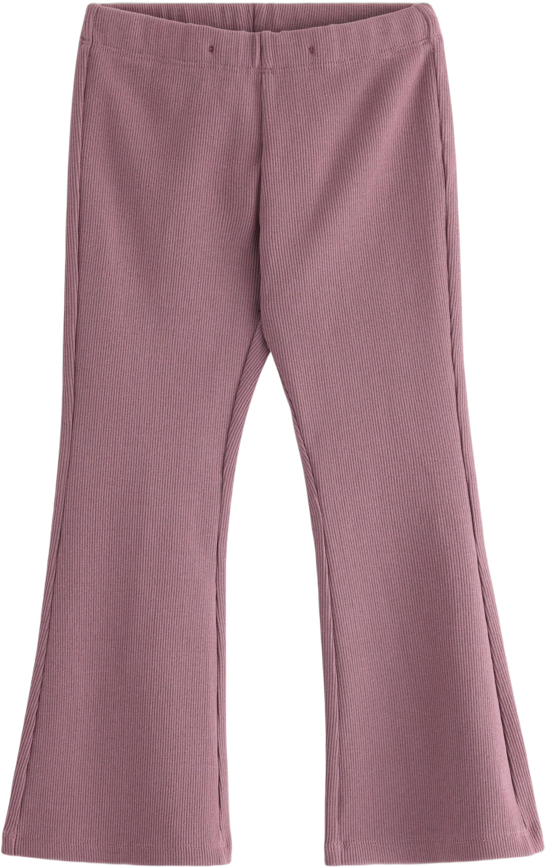 Soft cotton jersey leggings with ri