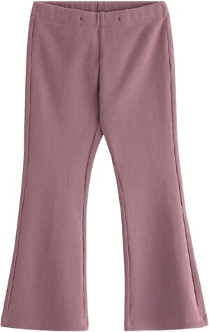 Soft cotton jersey leggings with ri