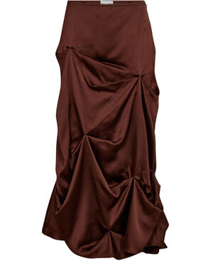 Double Viscose Satin Tuck Detail Lo