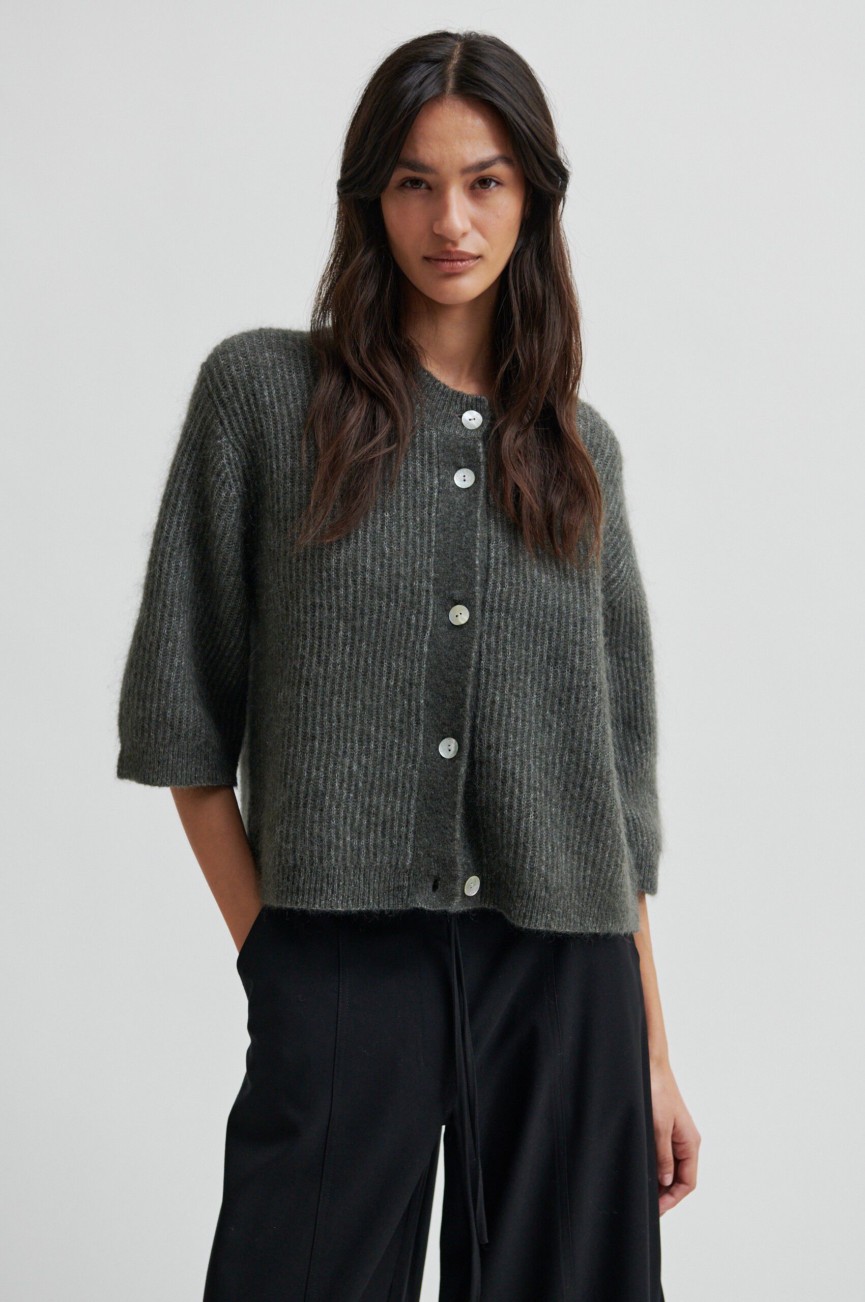 Andrea Knit Rib Cardigan
