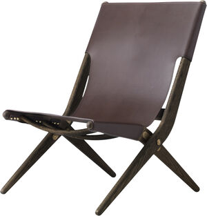 Saxe chair - Brunolieret eg / Brun læder