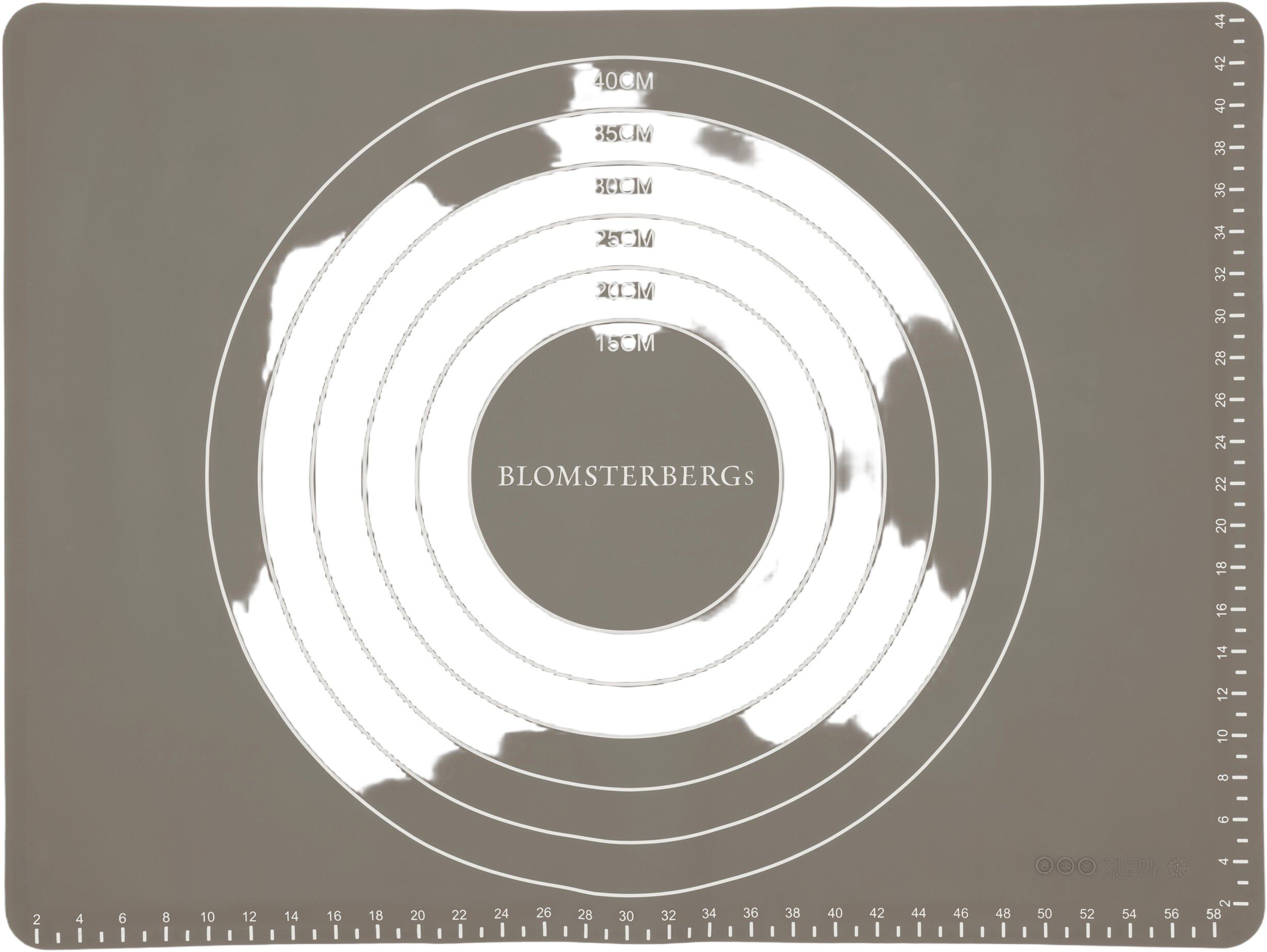 Bageunderlag med m&aring;l 45 x 60 cm Latte Silikone