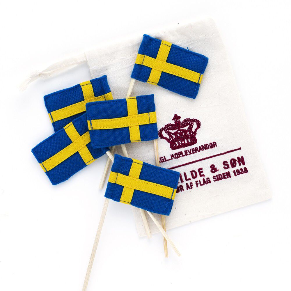 Lagkageflag med Svenske flag