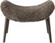 Lodge Footstool Dark Oak Curly col. 07