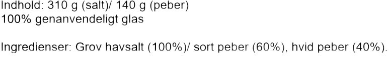 Gaves&aelig;t kv&aelig;rne salt og peber (310 g/140 g)