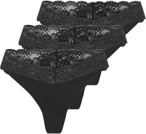 ONLCHLOE LACE S.S THONG 3-PACK ACC