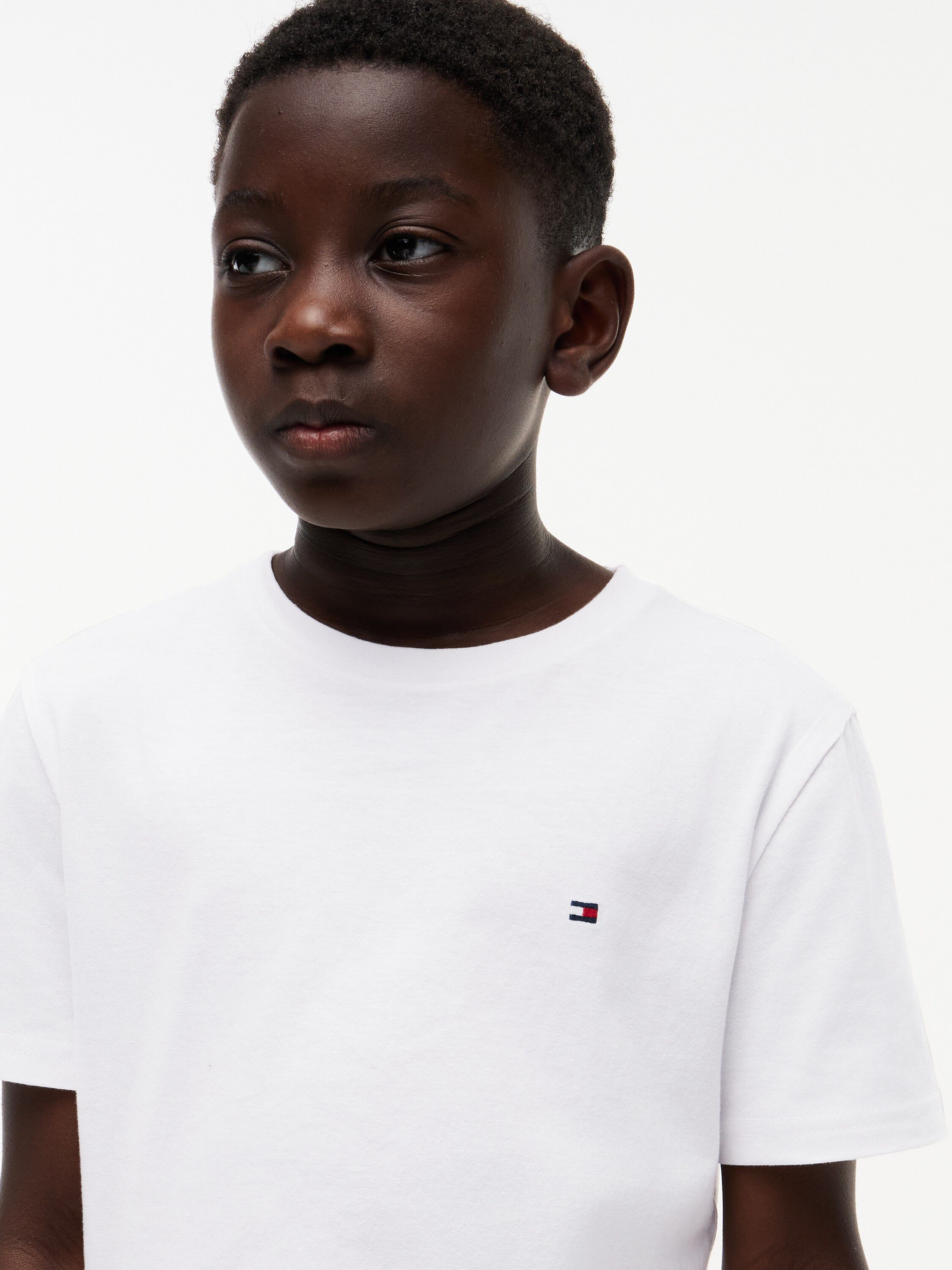 Essential Flag Embroidery Crew Neck T-Shirt