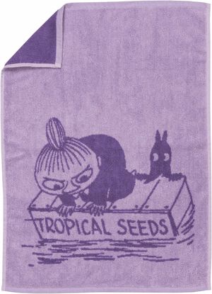 Moomin h. tw 50x70 Little My purple GOTS