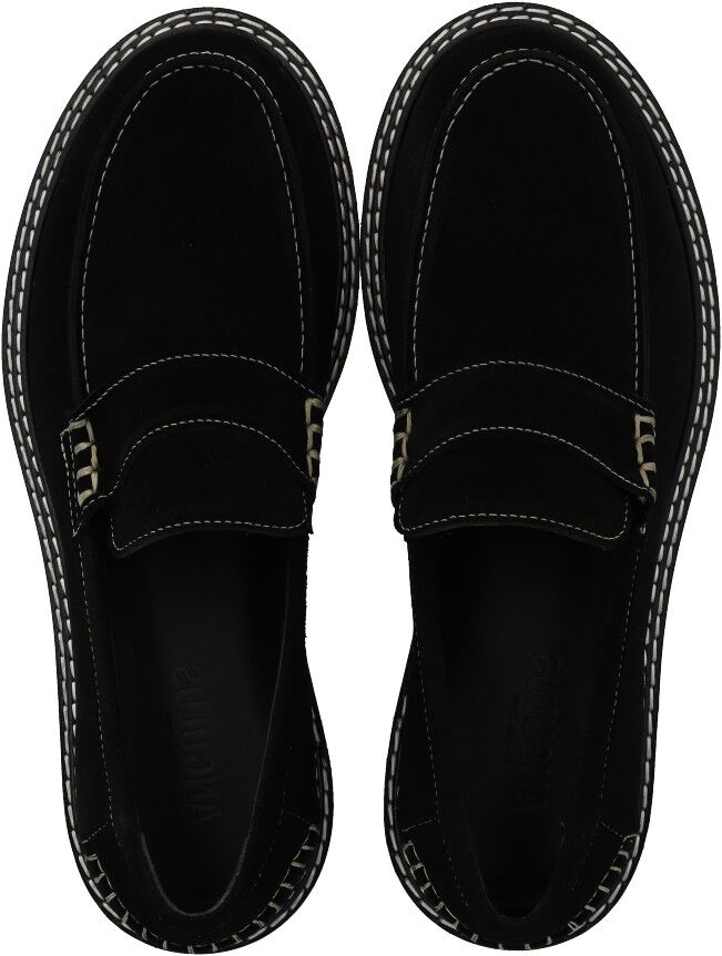 Penny loafer med kontraststikninger