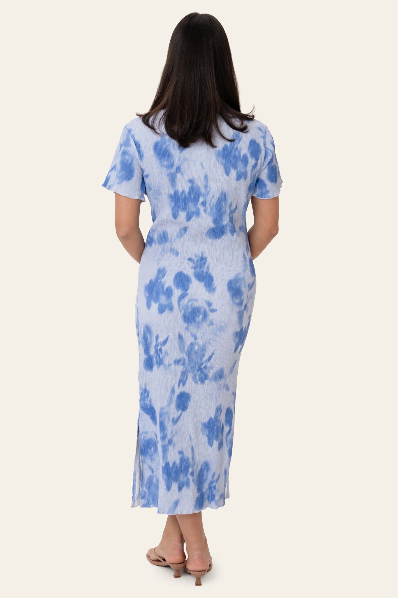 OdaIC SS Dress - Abstract Blue Flow