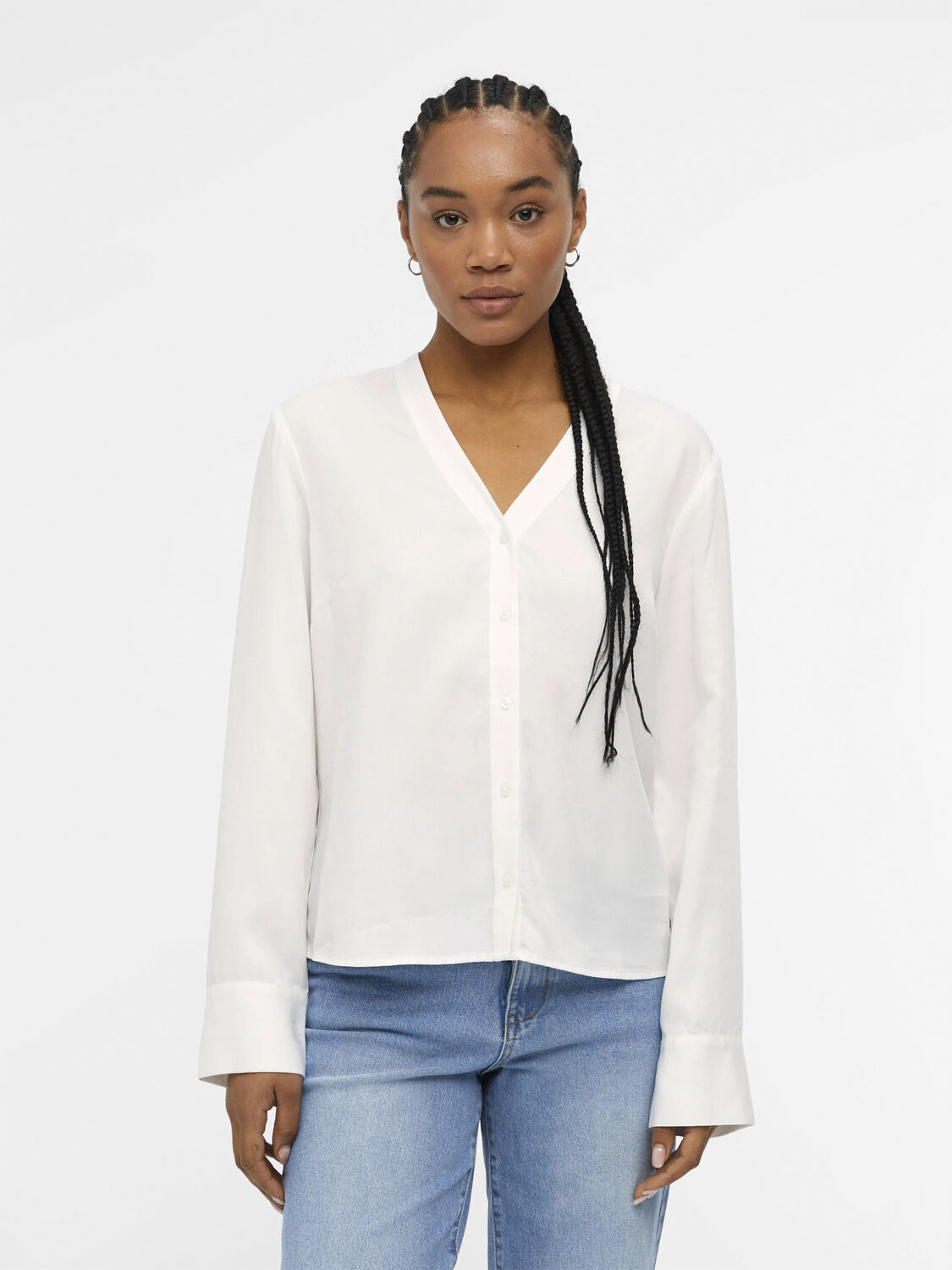 OBJTILDA L/S V-NECK SHIRT NOOS