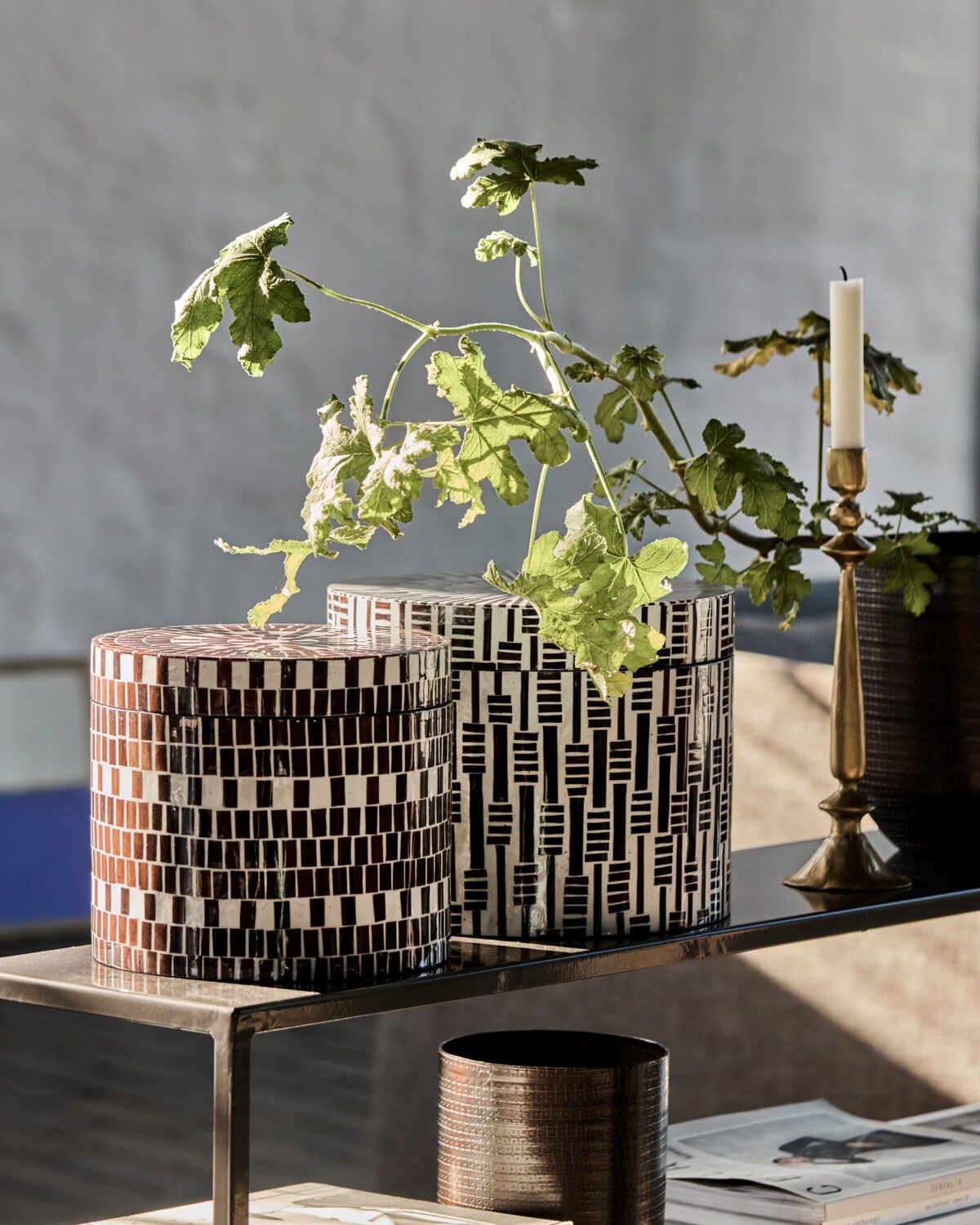 Opbevaringsbokse, HDLango, Brun:Natur