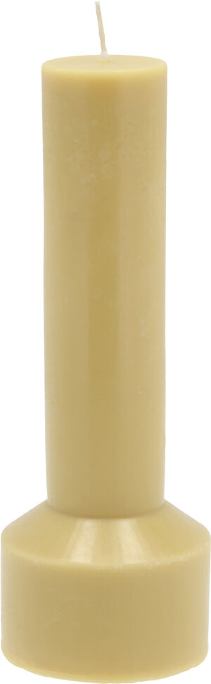Bloklys Hvils D7 x 20 cm Dusty Yellow Paraffin/Stearin