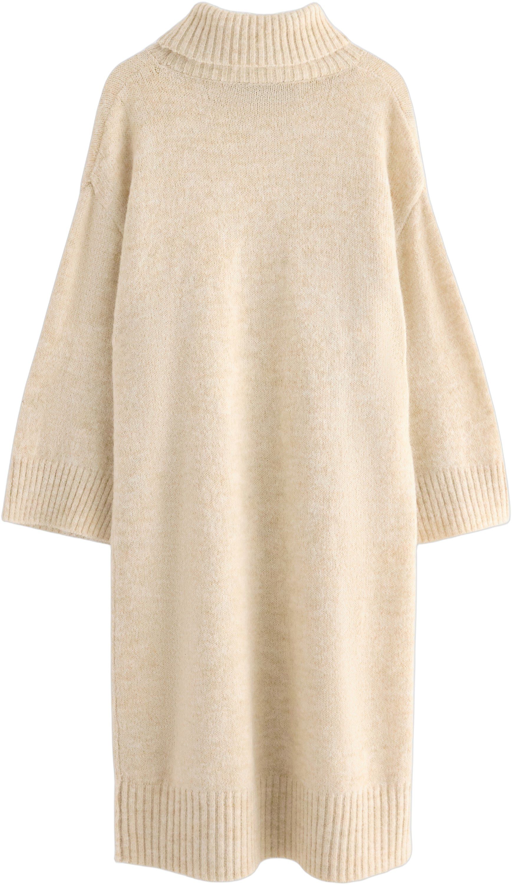 Strikket minikjole med korte &aelig;rmer