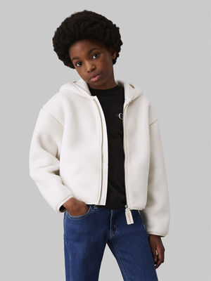 SHERPA FLEECE ZIP THROUGH HOODIE