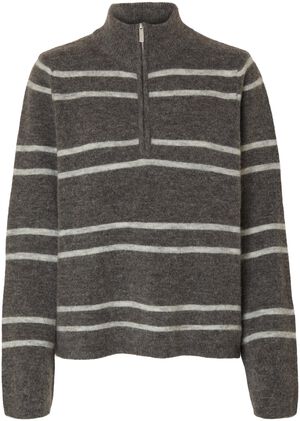 SLFLULU LS KNIT HALF ZIP NOOS